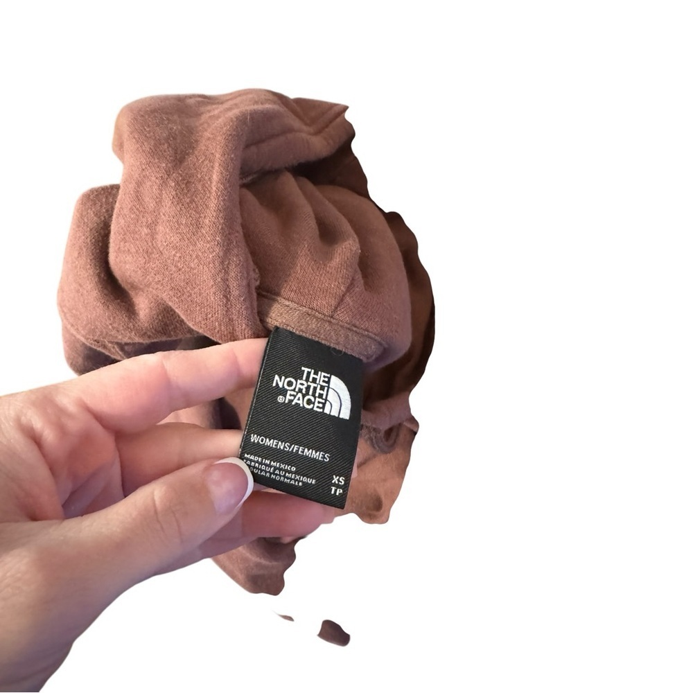 The North Face Women’s Pullover Hoodie XS Brown Logo Sweatshirt - Picture 3 of 3